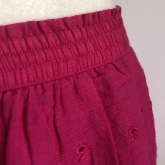 House of Harlow 1960 pink eyelet tiered cotton skirt Medium New with Tags - Picture 3 of 8